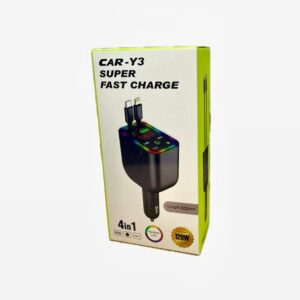 CAR-Y3 SUPER FAST CHARGER 120W 4 IN 1